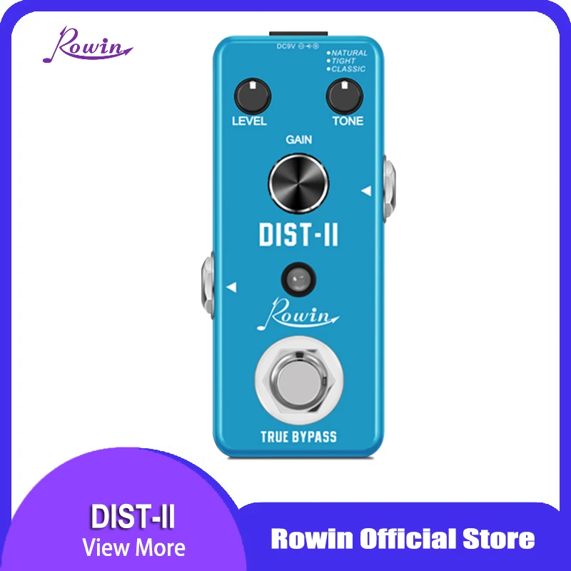 

Rowin LEF-301B Guitar Distortion Pedal Solo Dist Effect Pedals For Guitarist High Gain Distortions Pedals Natural Tight Classic