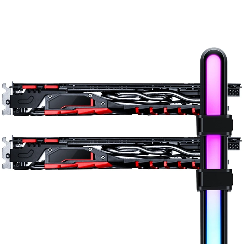 

5V 3Pin ARGB Light ie Card Vertical Support netic Headset Holder Stand