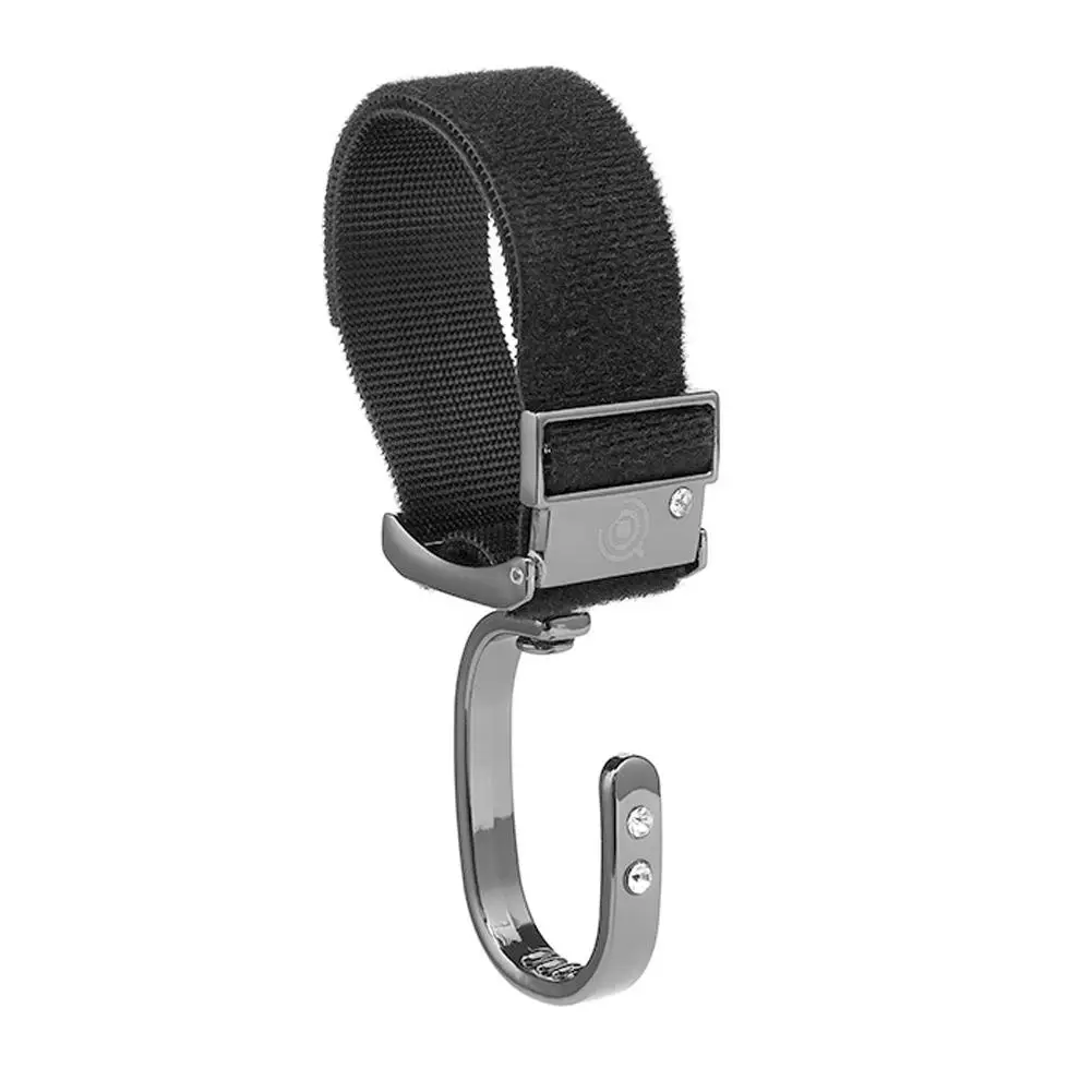 

2Pcs 360 Degree Rotation Aluminum Baby Stroller Hook With Hook Loop Fastener For Storage