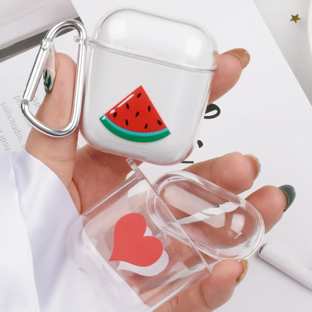 Милый чехол с фруктовым декором для Apple Airpods 1 2 аксессуары Bluetooth наушники