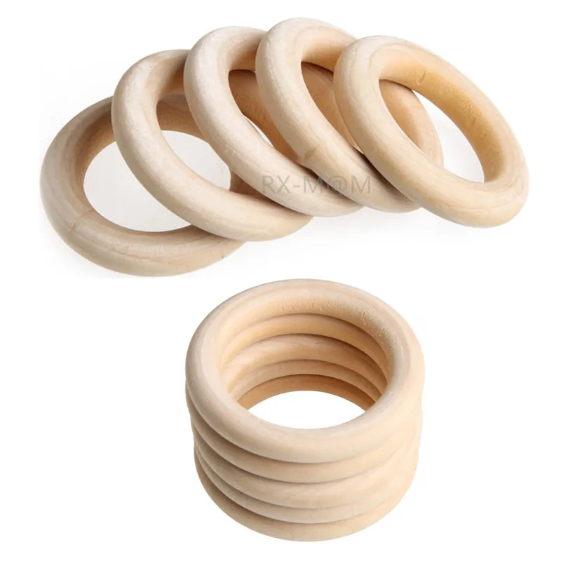 

Baby Wooden Teether Nature Montessori Baby Toy Infant Teething Molars Teether Toy Accessories Wooden Ring Set Necklace Kids Toys