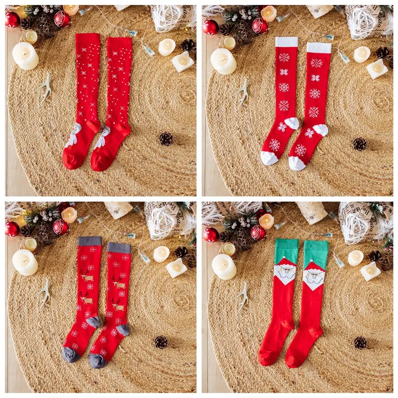 

New autumn and winter Christmas calf socks cotton socks Christmas socks