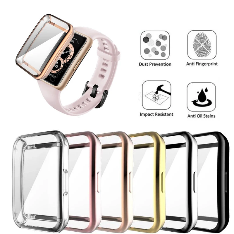 

TPU Soft Protective Case Cover For Huawei Honor Band 6 Smart Watch Waterproof Screen Protectors Film On For Honer Band 6
