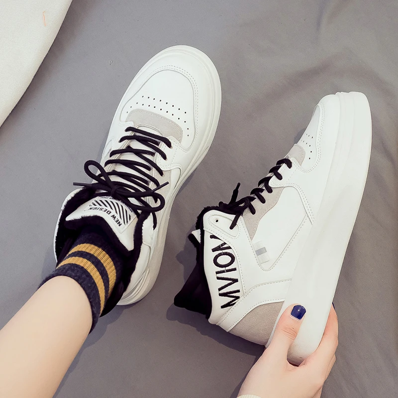 

Теплые Нескользящие износостойкие короткие плюшевые ботильоны на нескользящей подошве женская зимняя хлопковая утепленная Студенческая ...