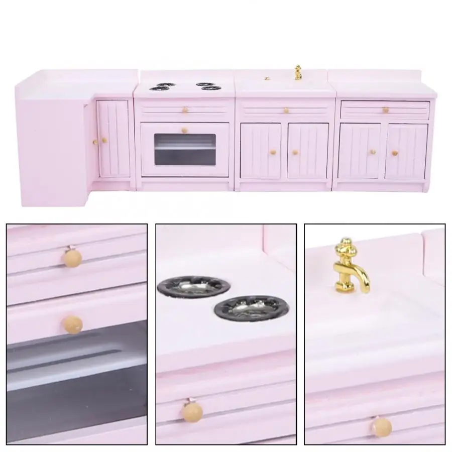 Миниатюрный Кукольный домик аксессуары для кухни набор кухонной платформы