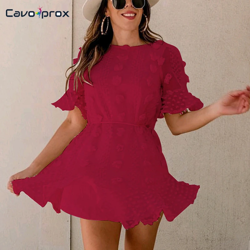 Женское плиссированное платье с круглым вырезом винтажное богемное милое