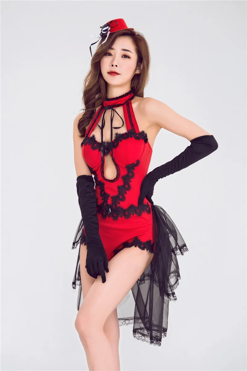 Красный костюм для танцев сексуальный бара ночного клуба диджея певицы одежда