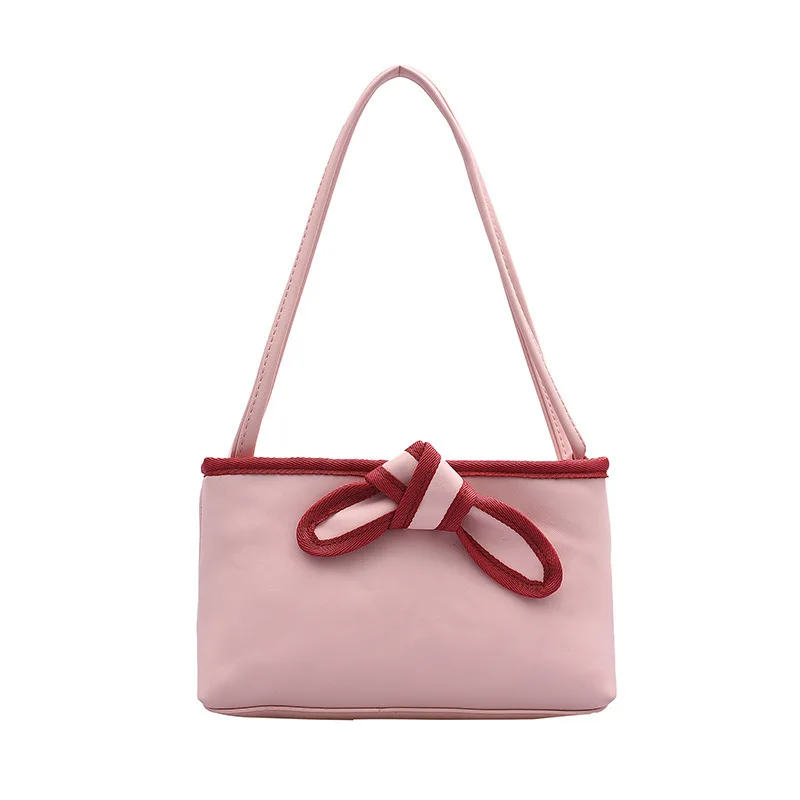 

Popular small bag new bow net red shoulder armpit bag ins ladies handbag