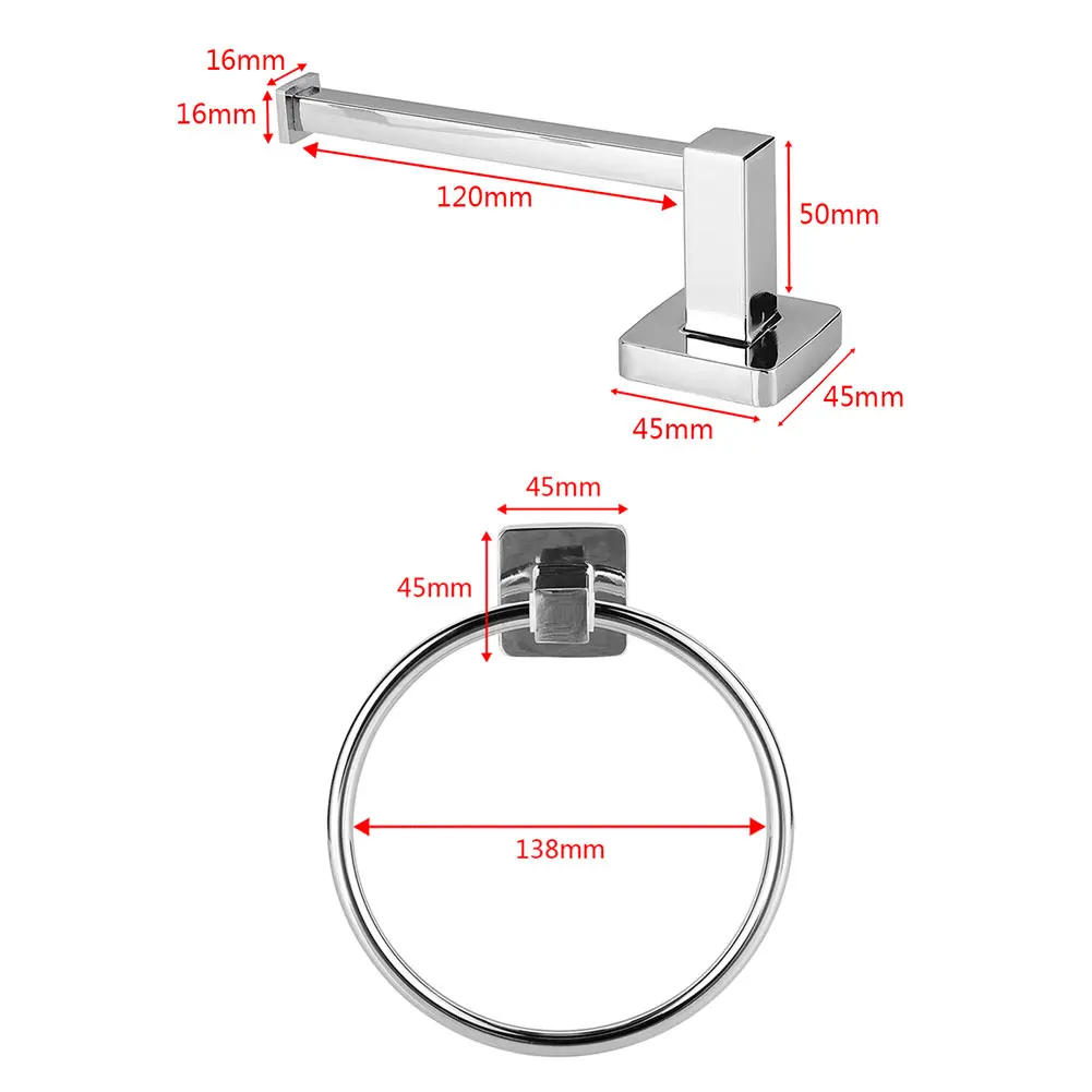 

Towel Ring and Toilet Paper Holder Set Bathroom Hardware Set for Bathroom Towel Rack Towel Hanger Wall Mounted