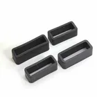 4 шт.компл. ПВХ ремешок для часов, фиксирующая петля, черный держатель Пряжка фиксатора, наручные часы, аксессуары 10121416182022242628 мм