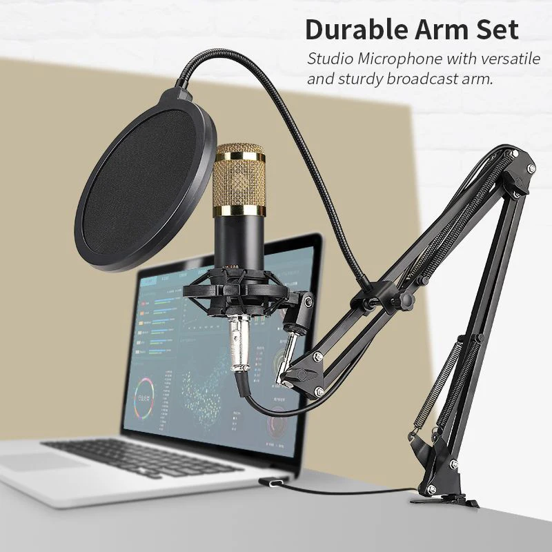 

Microphone Scissor Arm Stand Bm800 Holder Tripod Microphone Stand Desktop With A Spider Cantilever Bracket Universal Shock Mount