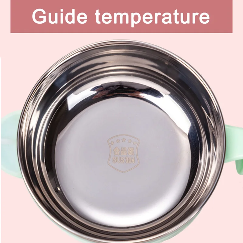 Детские 304 Нержавеющая сталь затопления чаши для обедов Коробки присоски Non Slip