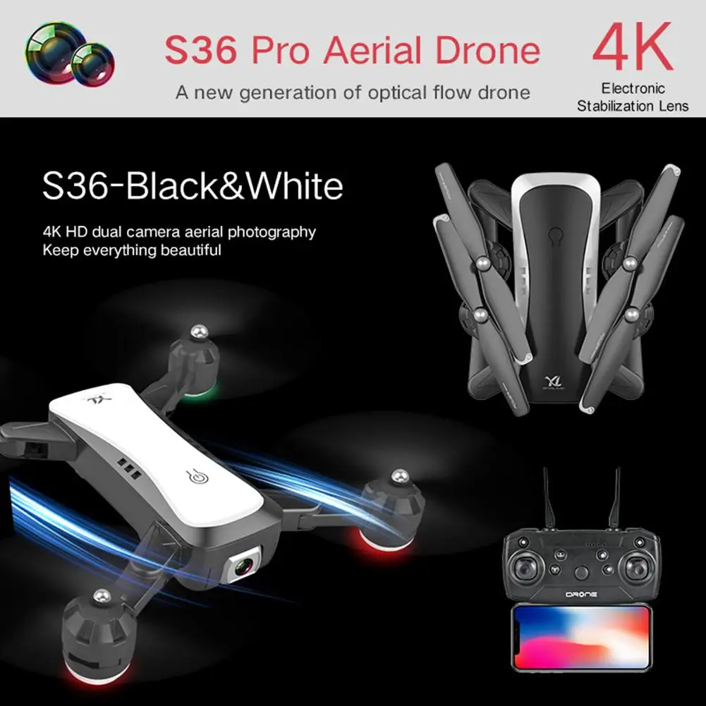 

RC Drone With Wide Angle 4k HD 1080P Camera Live Video WiFi FPV RC Drone Rotator Dual Camera RC Quadcopter Toys For Children