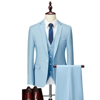 solid color business suit jacket coat blazers trousers waistcoat mens wedding three pieces pants vest large size suits s 6xl