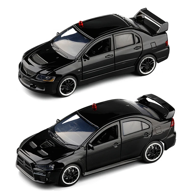 1/32 2020 Новое поступление высокая имитация черного цвета EVO X Diecast модель автомобиля