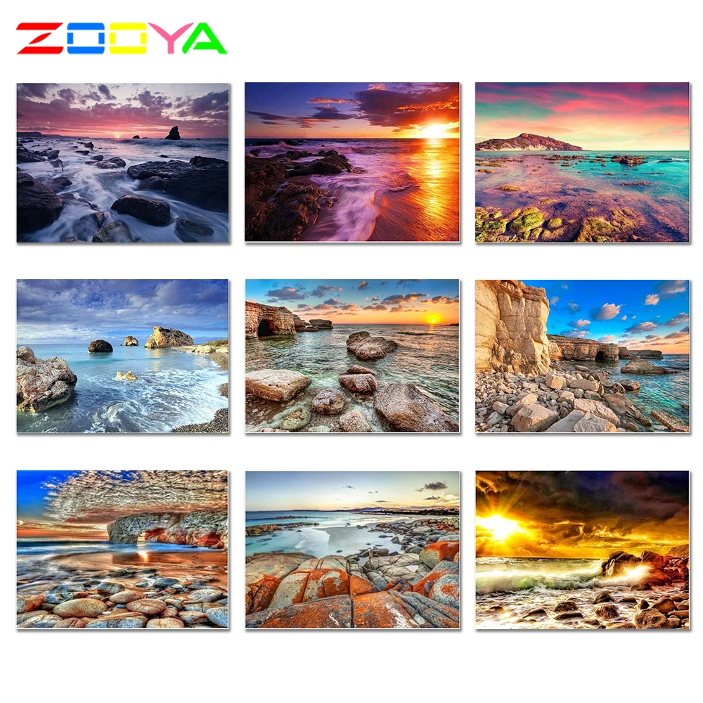 3D отделка красивый кристалл бриллиант вышивка морской пейзаж мозаика Алмазные