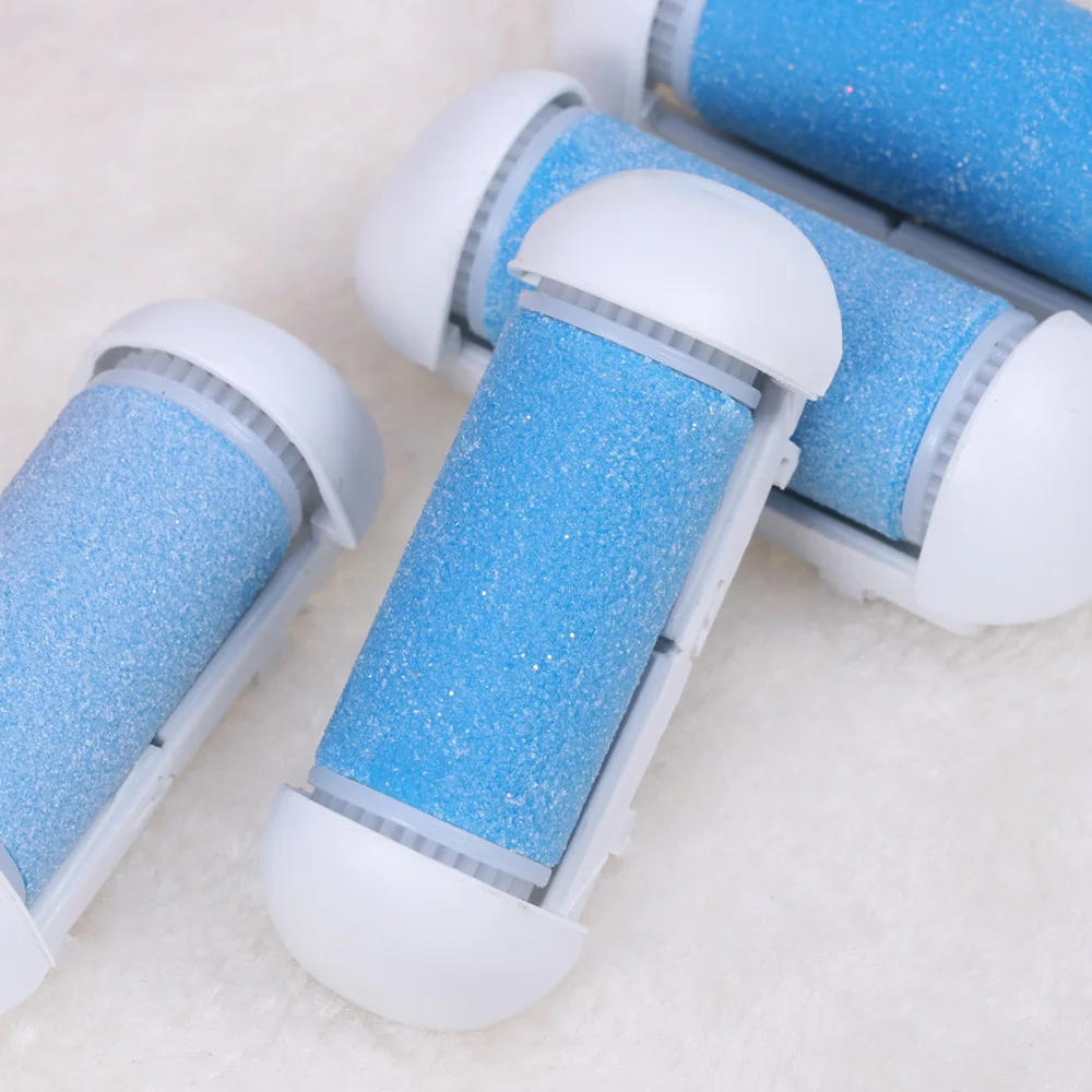 

4pcs Feet Care Tool Skin Care Foot Dead Skin Removal Replacement Roller Exfoliator Heel File Cuticles Callus Remover Head(Blue)