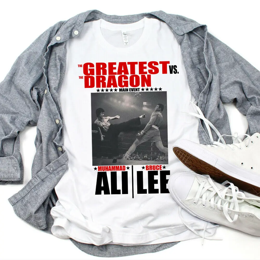

Bruce Lee Vs Muhammad Ali. The Greatest Vs The Dragon Unisex Shirt