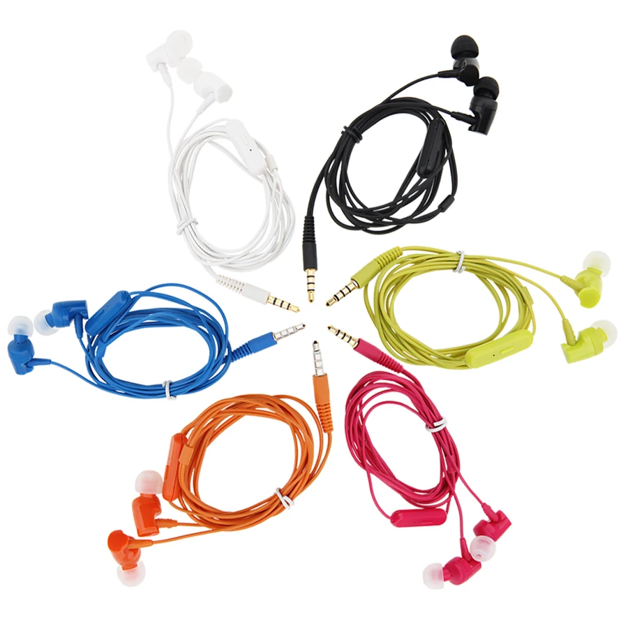 3.5mm In-Ear Stereo Earbuds Earphone Universal Sports Earphone Running Headset for Samsung For iPhone For Xiaomi 10pcs