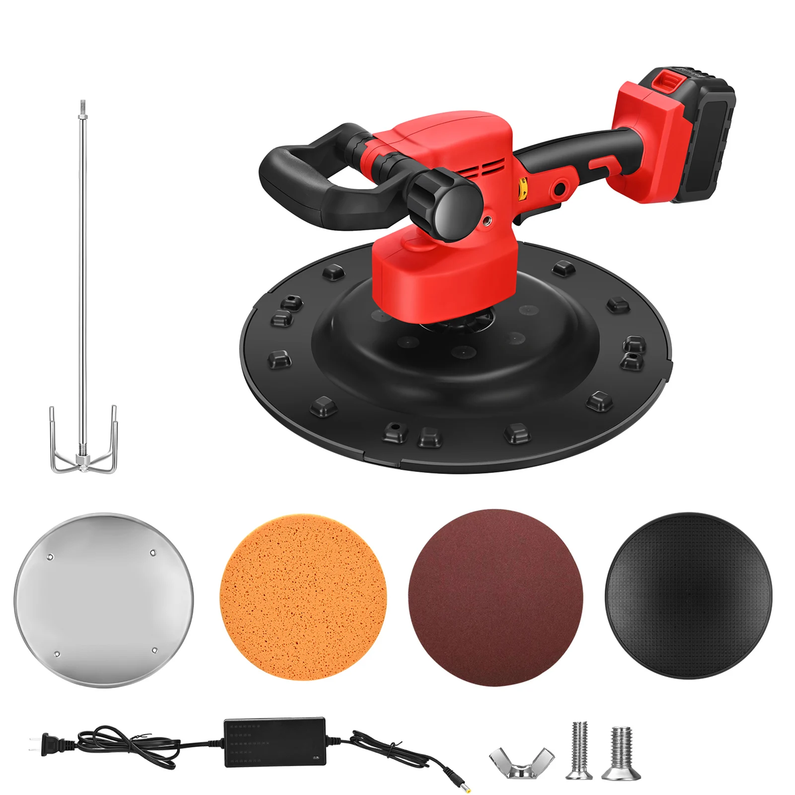 

1700W Cement Mortar Polishing Machine Automatic Mixing And Plastering 2in1 Machine Plastering Wall Smoothing Polishing Machine