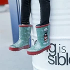 Сапоги детские Резиновые Нескользящие на плоской подошве, 041