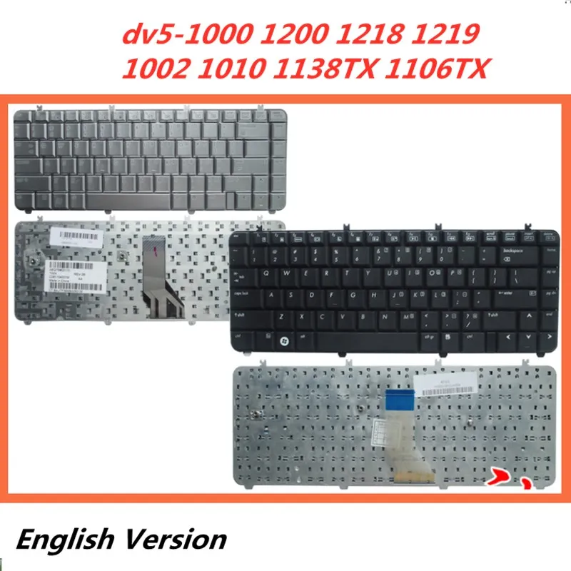

Клавиатура для ноутбука с английской раскладкой для HP dv5-1000 1200 1218 1219 1002 1010 1138TX 1106TX