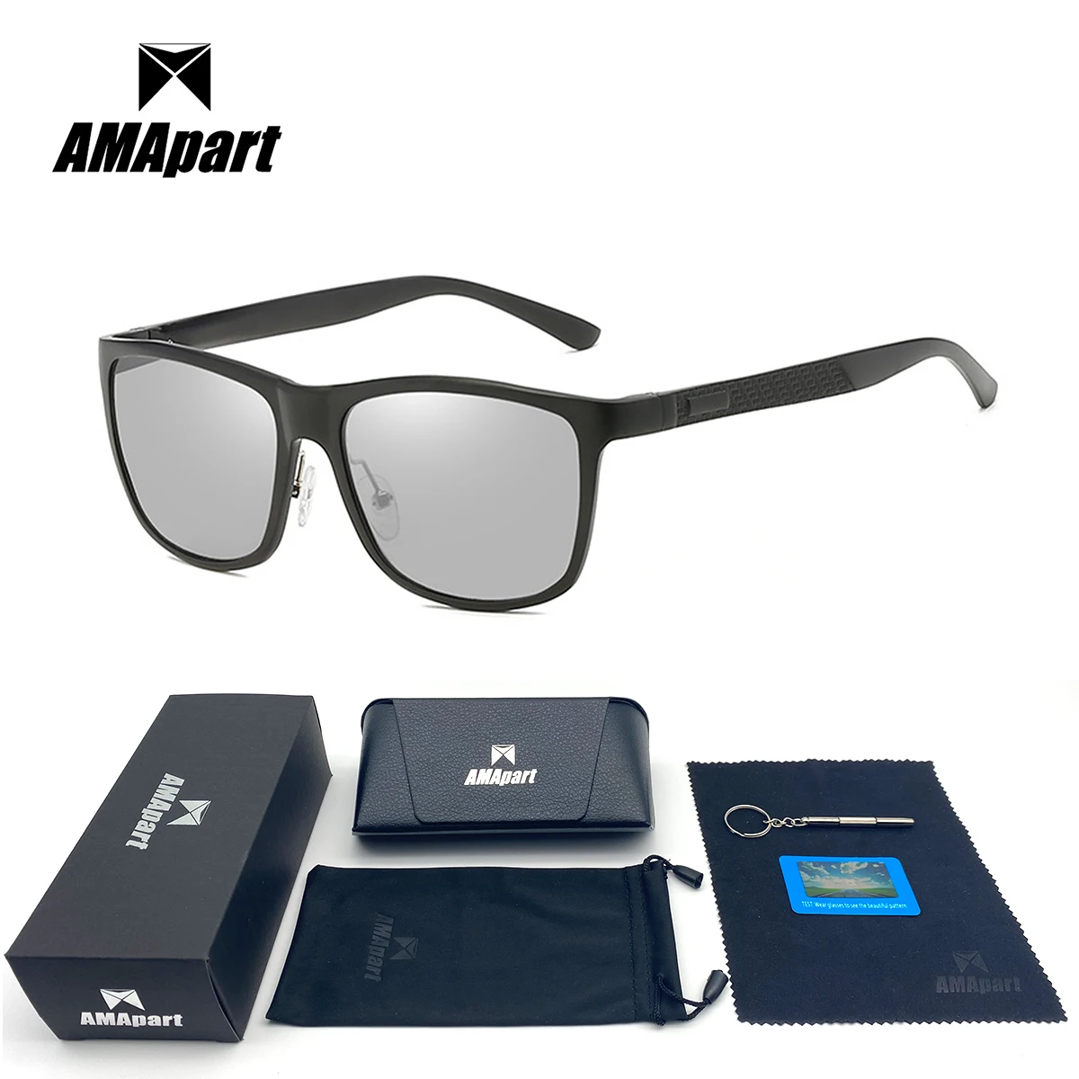 

AMApart High Quality Polarized Sunglasses For Men Driving Fishing Sports Outdoors UV400 Protection Anti-Glare