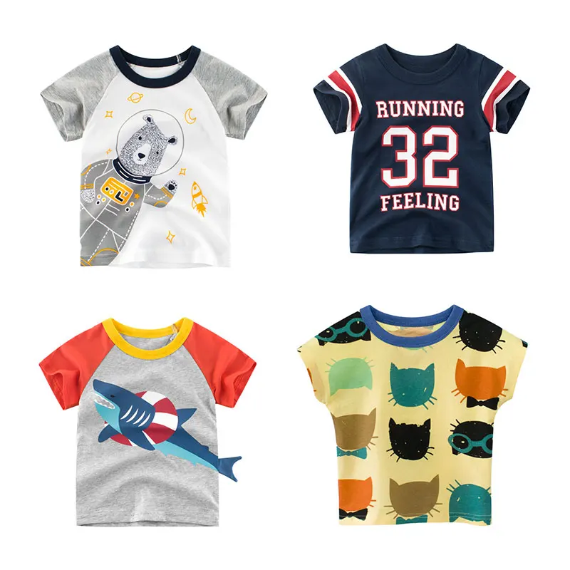 

Футболка детская хлопковая с коротким рукавом, на возраст 1-8 лет
