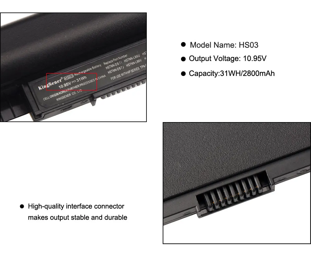 Аккумулятор KingSener HS03 HSTNN-LB6V HSTNN-LB6U для HP Pavilion 15-ac0XX 15-af087nw 15-af093ng 807956-001 HS04 240 245 250 255 G4 |