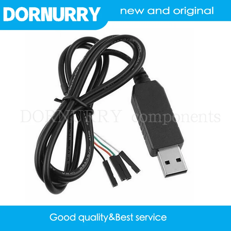 

10 шт., модуль адаптера кабеля USB-COM, 1 м, TTL UART PL2303HX