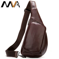 mva 100 genuine leather mens shoulder bag mens messenger bag small crossbody bags for men chest pack leather sling bags men