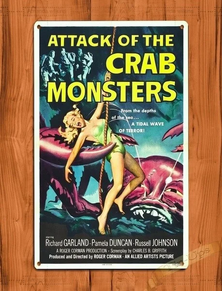 

Novelty Sign TIN SIGN "Atta Of The Crab s" Vintage Movie Art Poster Old Time