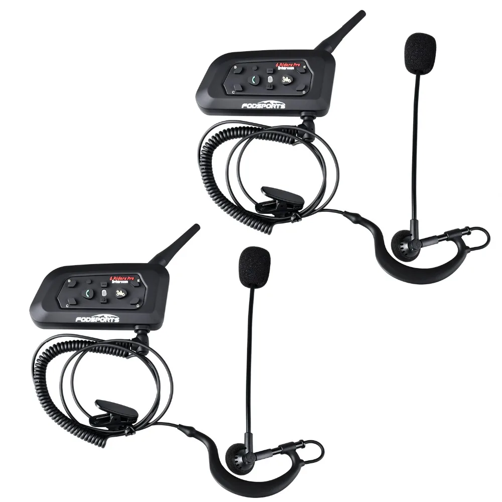 2 шт. V6 Pro BT переговорные беспроводной Bluetooth гарнитура Интерком костюм для футбола рефери судью велосипедный Конференц-зал стерео музыка