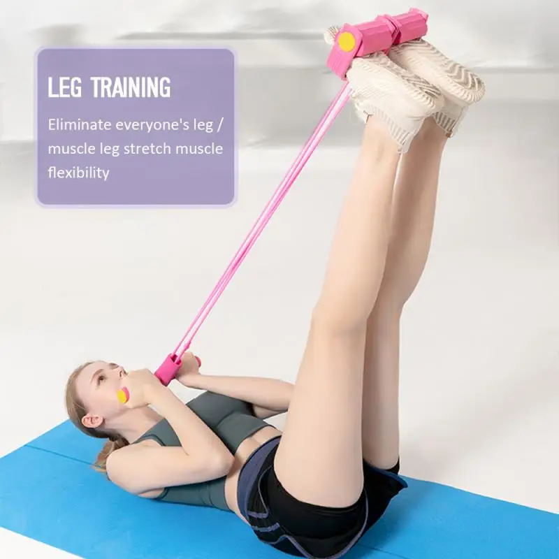 

Fitness 4 Tube Resistance Bands Latex Pedal Exerciser Sit-up Pull Rope Expander Elastic Bands Yoga equipment Pilates Workout