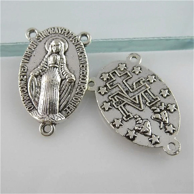 Подвеска в античном стиле Дева Мария из серебра и металла 10 шт.|Подвески| |
