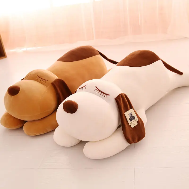 55cm cão bonito kawaii animal boneca macio brinquedo de pelúcia qualidade bebê dormir presente aniversário menina criança decoração apaziguar boneca wj307