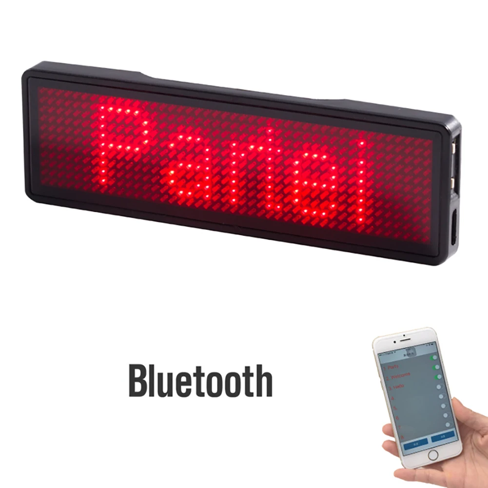 

Bluetooth светодиодный значок, перезаряжаемая светодиодная бирка с именем светодиодный знак с магнитом и штифтом для вечерние, мероприятия, вст...