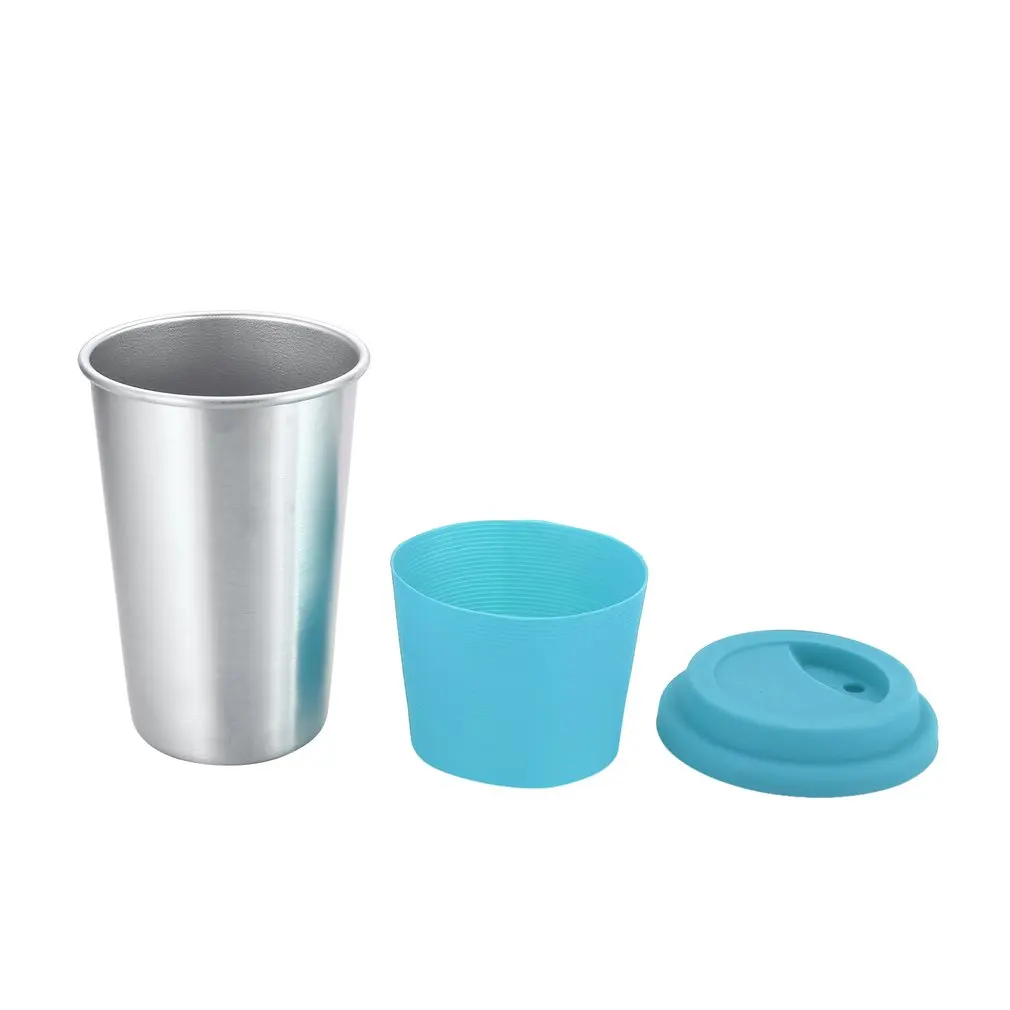 Портативный силиконовый Нержавеющая сталь бутылка для воды Кофе Чай пива с