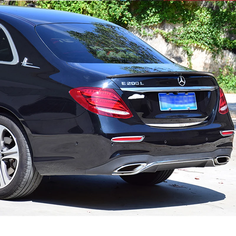 

Углеродное волокно задний багажник спойлер крыло для Mercedes Benz e-класс W213 E200 E300 E400 E550 E63 AMG Седан 4 двери 2016 2017