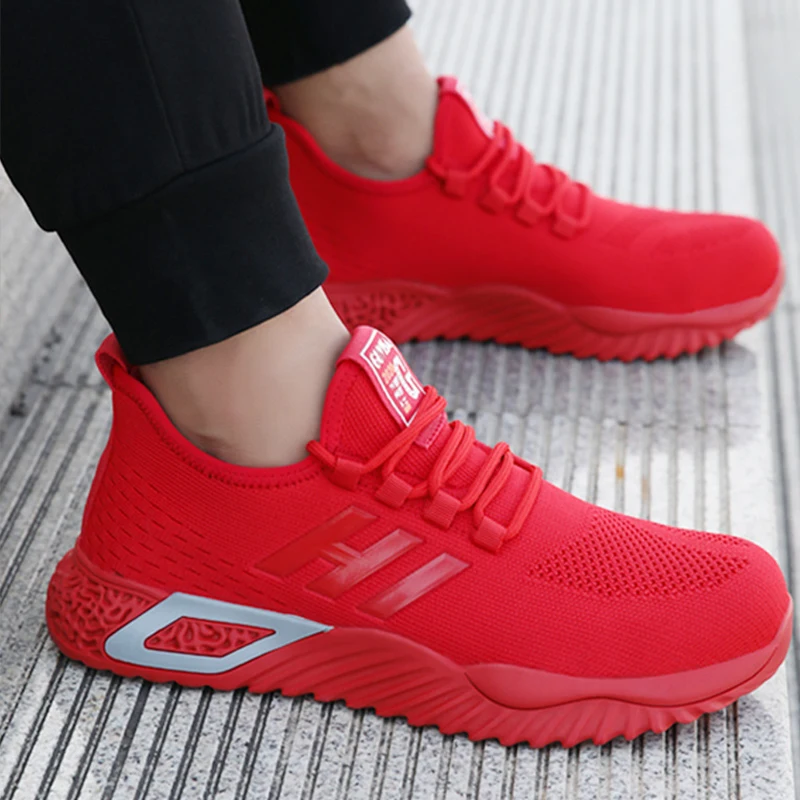 

Safety Shoes Men Puncture-Proof Man Sneakers Men Steel Toe Shoes Breathable Work Boots Indestructible Safety Boots Male Shoes