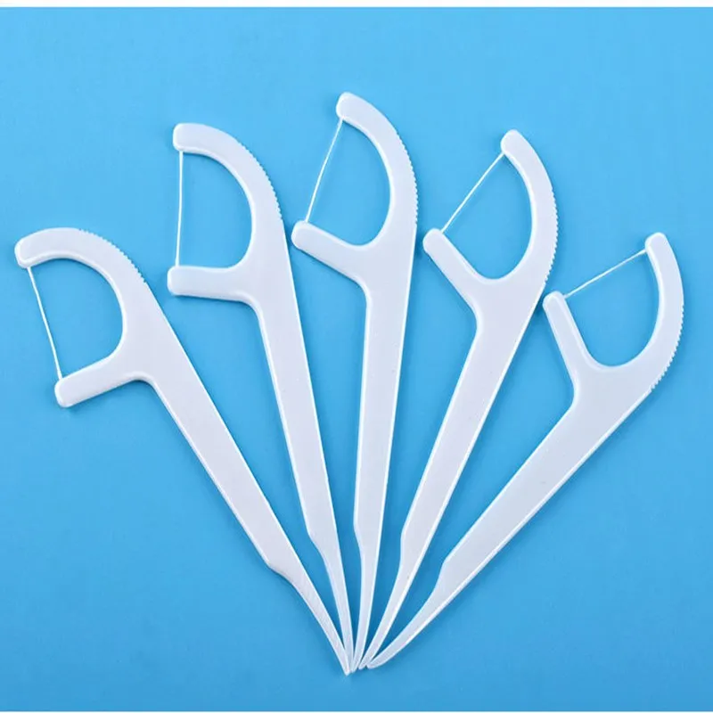 

30pcs/box White Dental Floss Pick Tooth Cleaner Sticks Oral Hygiene Care Teeth Interdental Cleaning Flosser Toothpick Tool