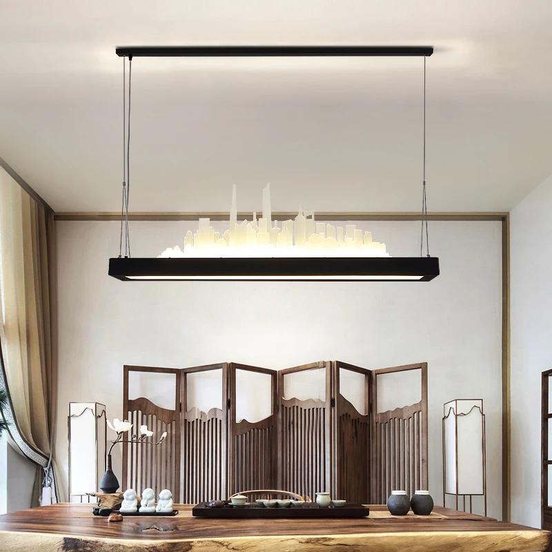 

Скандинавская Люстра для ресторана, простой современный креативный художественный индивидуальный барный Настольный светильник mirage, обеде...