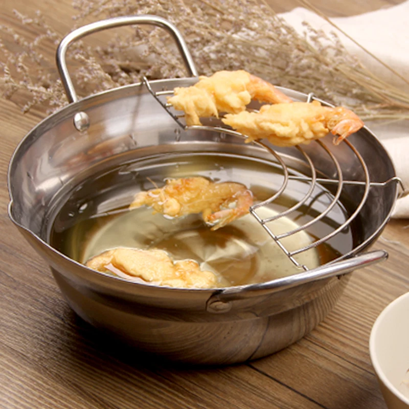 Кастрюля для фритюрницы tempura из нержавеющей стали неприлипающая кастрюля с