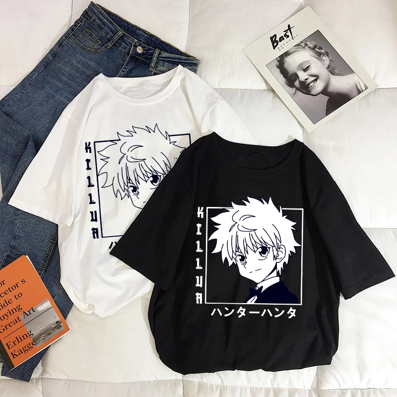 Футболки унисекс Kawaii Hunter X футболка с изображением охотника футболки круглым