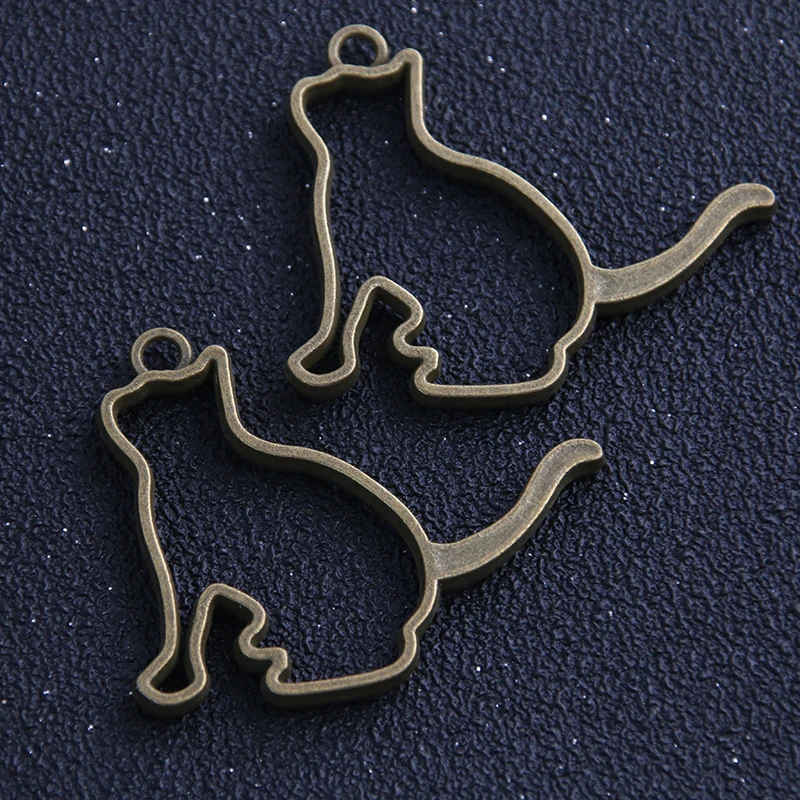 Очаровательная бронзовая подвеска в виде животного 4 шт./лот 44*39 мм из цинкового