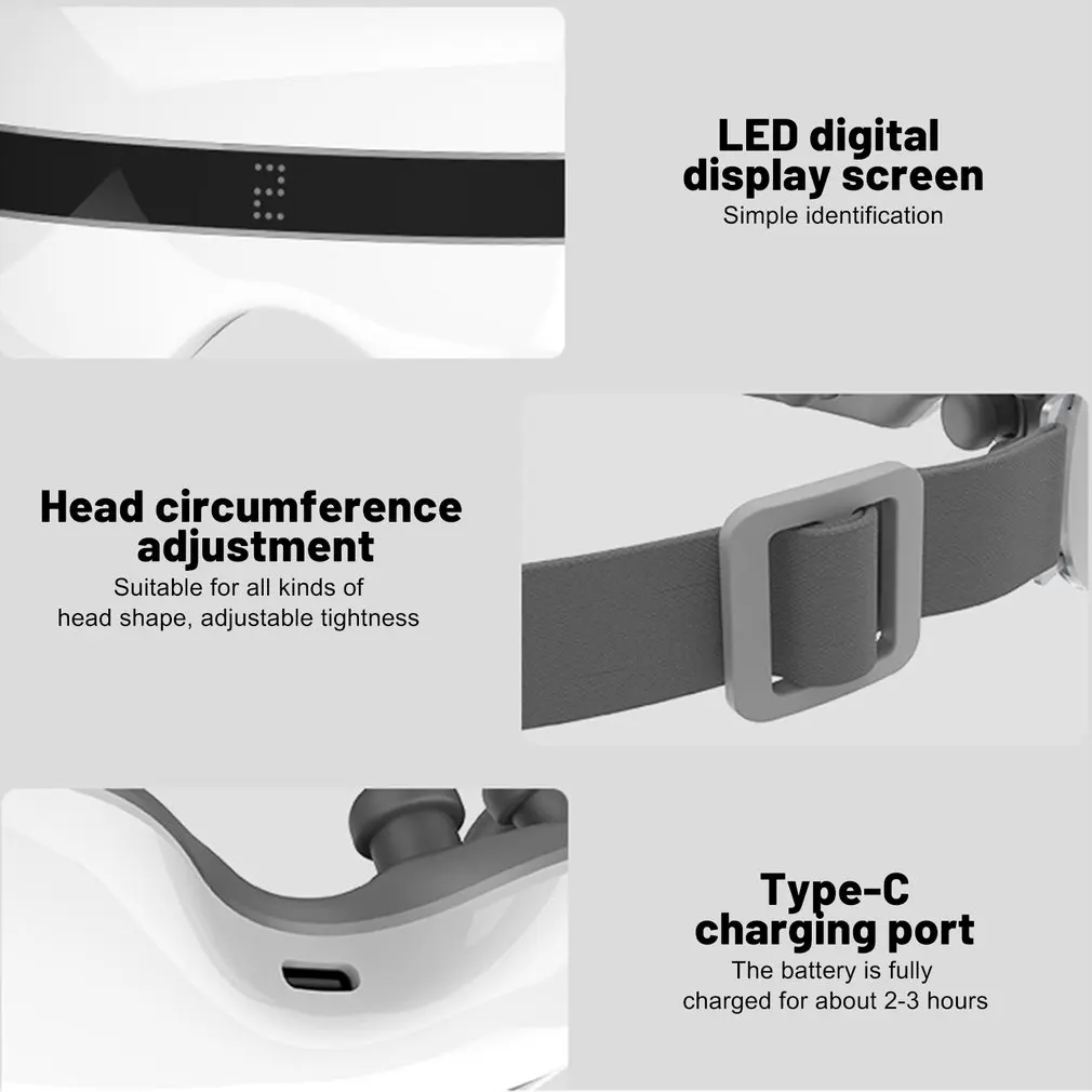 Умный массажер для глаз 3D электрический беспроводной инструмент ухода за