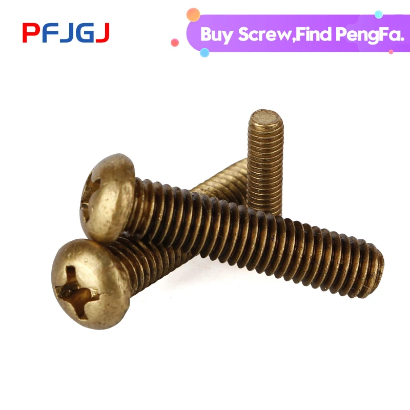 

Peng Fa Copper screw/copper cross head screw/disc head machine screw/copper round machine screw M2M2.5M3-M10