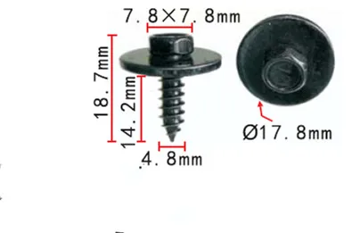 

30pcs For BMW E46 E60 E90 Hex Head Metal Screw Clip 4.8 X 16 mm OEM# 07147129160