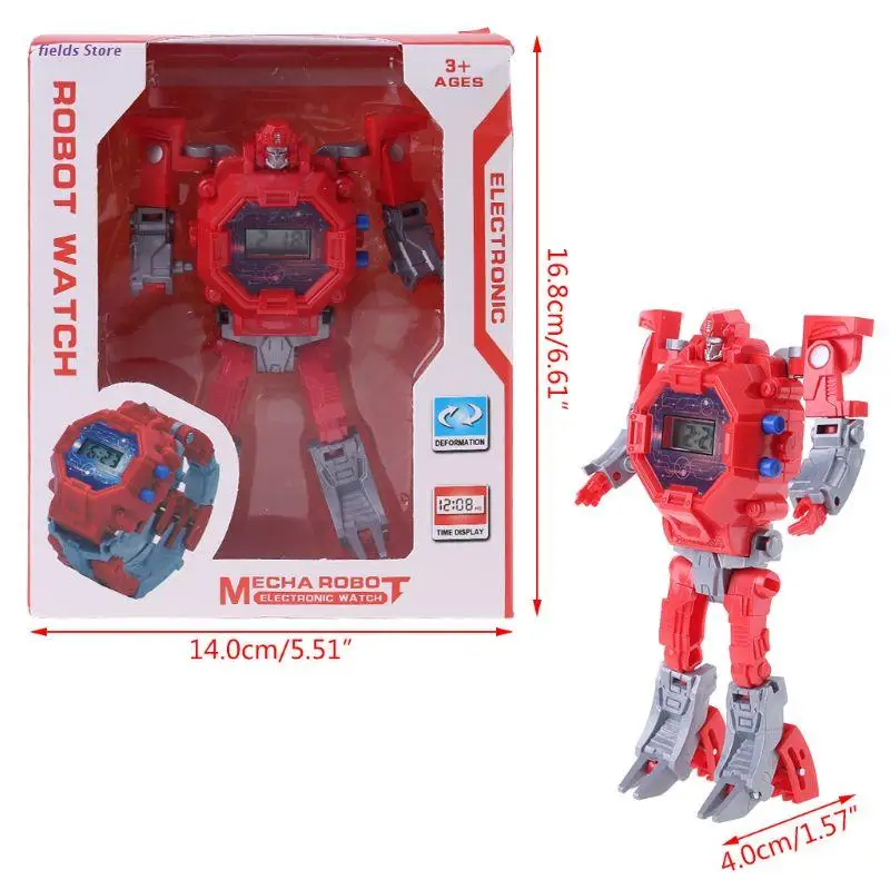 

Deformation Robot Watch Children Electronic Wristwatch Robots Transformation Creative Cartoon Figures Toys Kids Gift