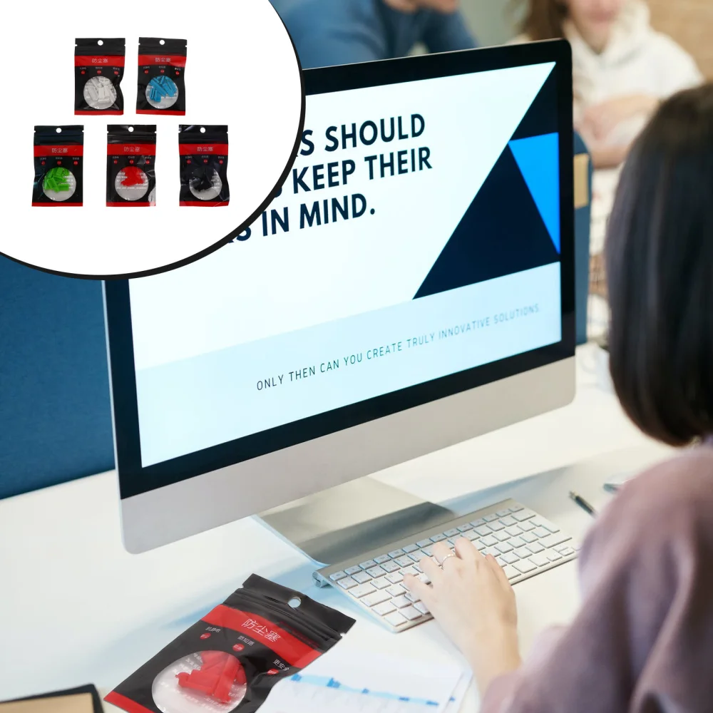 

160pcs/10 Packs Laptop Ports Plugs Anti-dust Charging Port Stoppers